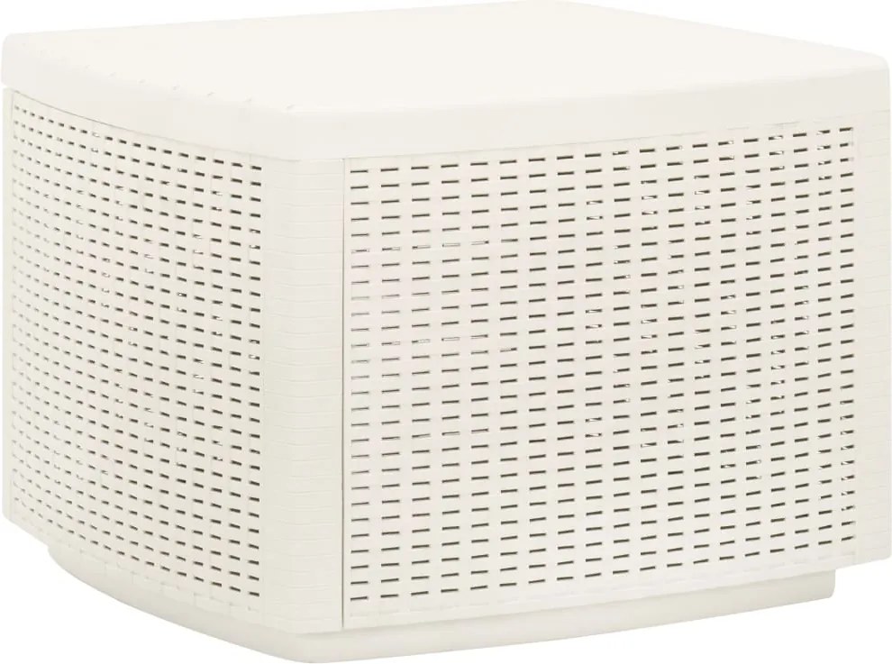 vidaXL Mesa de jardim 53x53x40 cm plástico branco