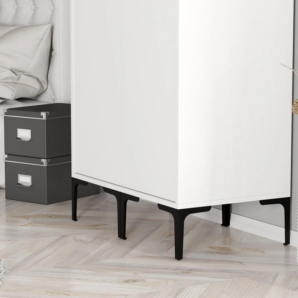Roupeiro Kumsal SS – Branco – 80 cm x 47,5 cm x 201,4 cm