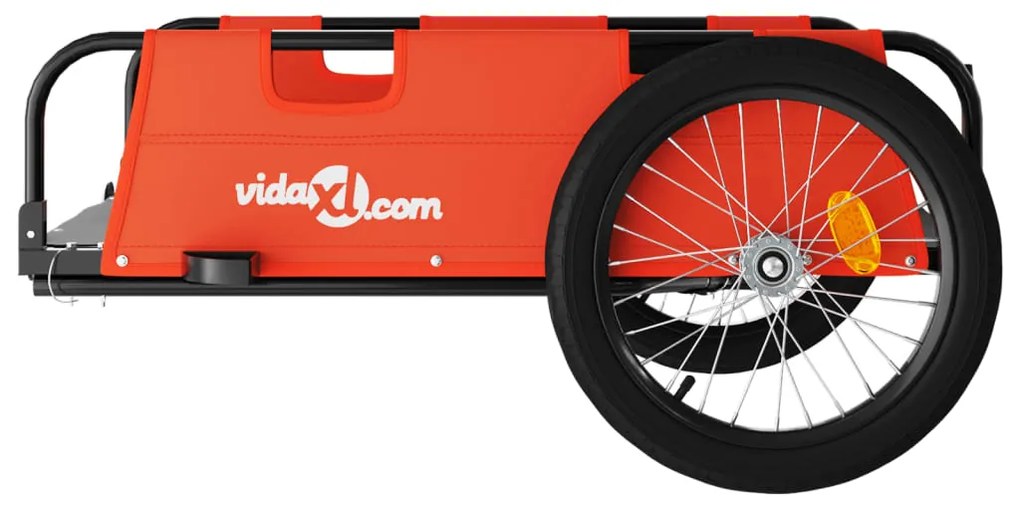 Reboque de bicicleta tecido oxford/ferro laranja