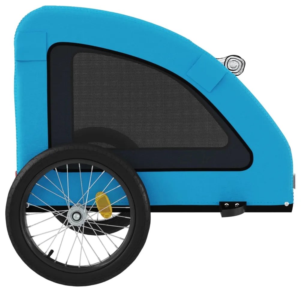 Reboque bicicleta p/ animais tecido oxford/ferro azul
