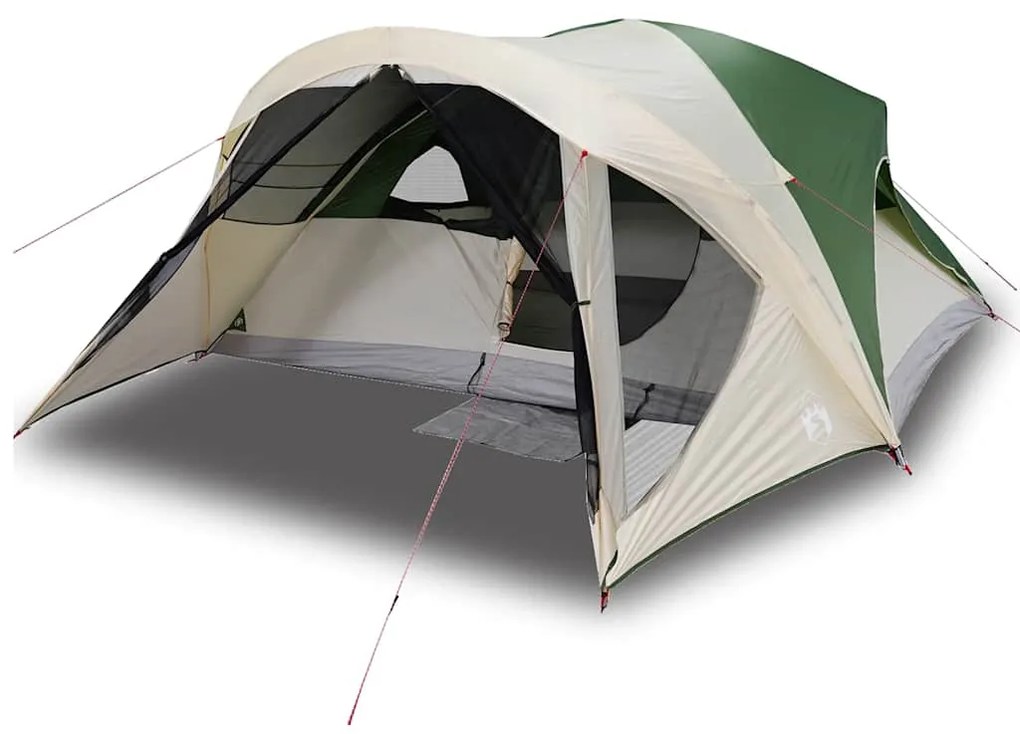 Tenda familiar estilo cabana para 6 pessoas impermeável verde