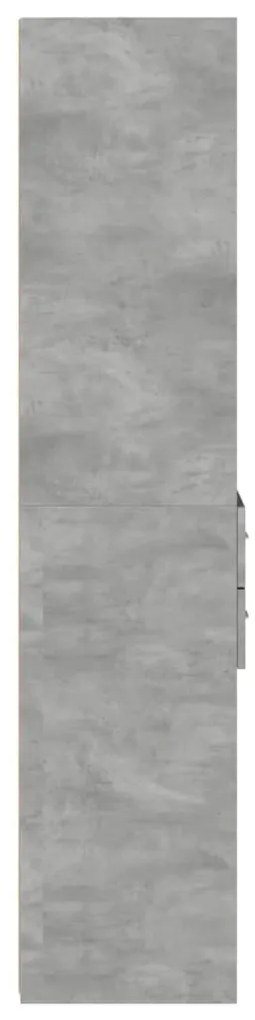 Armário alto 45x42,5x185 cm derivados de madeira cinza cimento