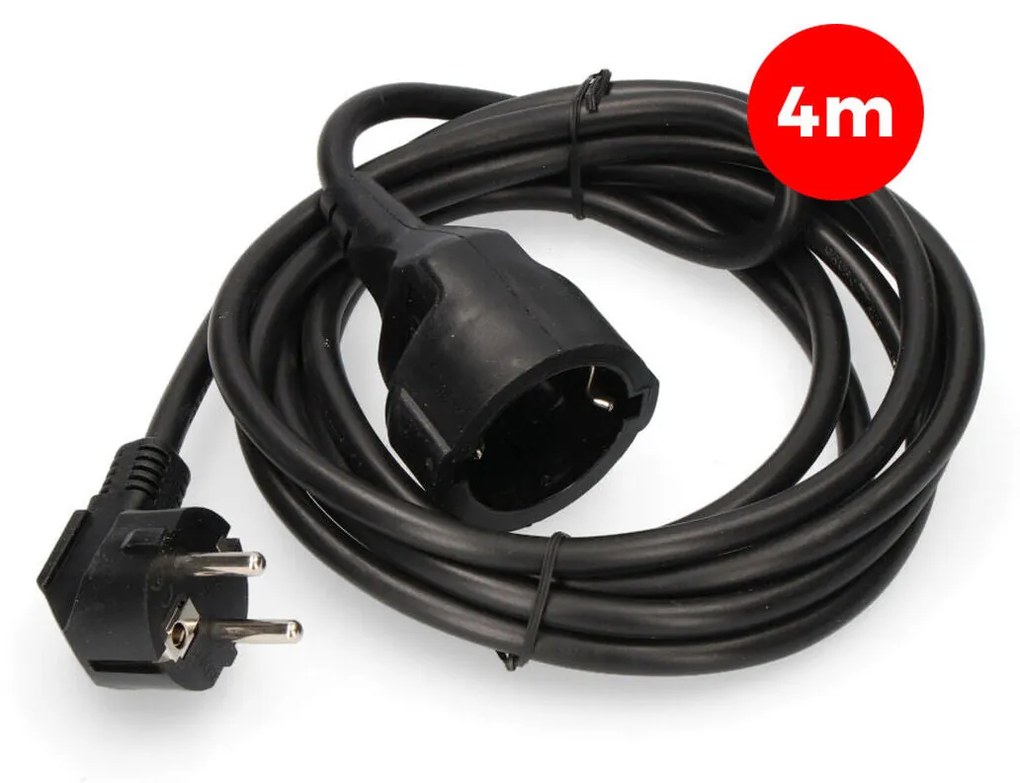 Cabo alongador EDM 3 x 1,5 mm Preto 4 m