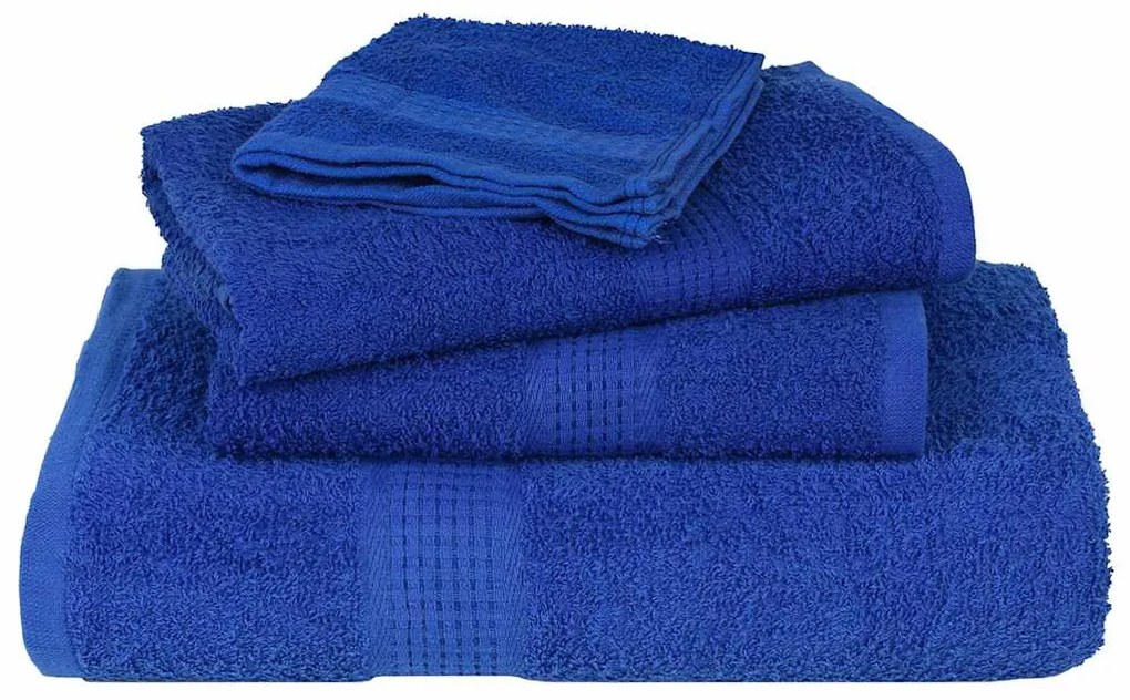 Toalhas de mãos 10 pcs 30x30 cm 360 g/m2 100% algodão azul