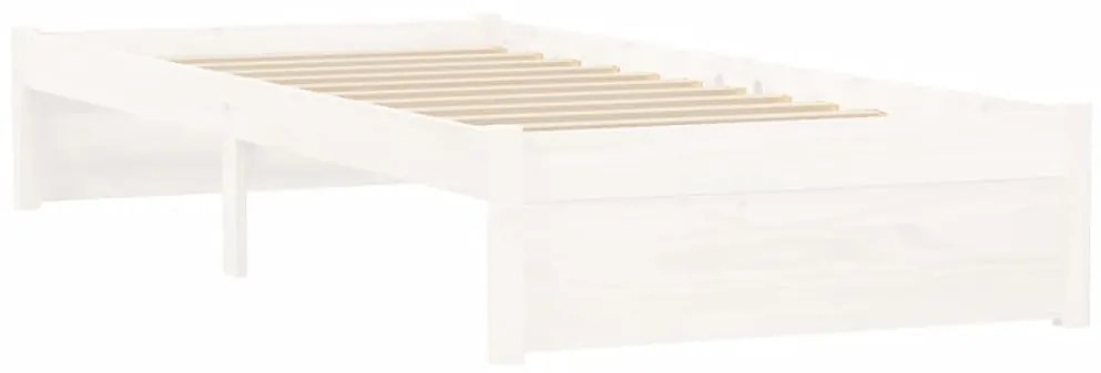 Estrutura cama pequena solteiro 75x190 cm madeira maciça branco