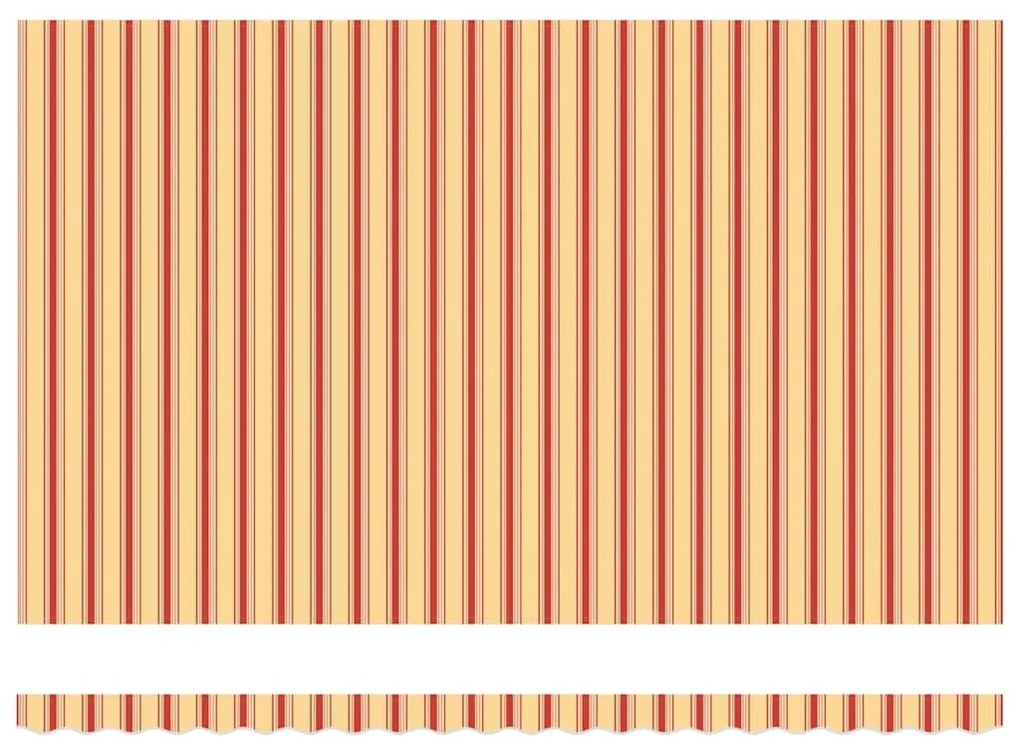 Toldo Retrátil Manual com LED Amarelo e Laranja 500x350 cm