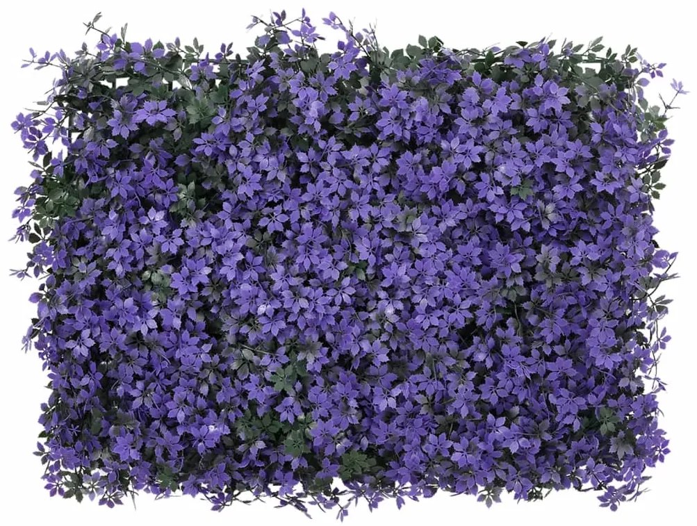 Vedação de folhas artificiais 24 pcs 40x60 cm roxo
