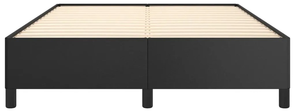 Estrutura de cama 140x200 cm couro artificial preto