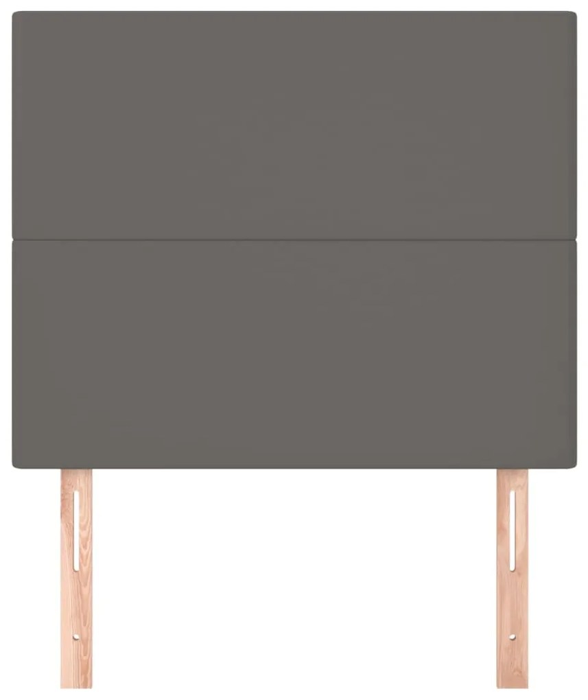Cabeceira de cama 2 pcs couro artificial 90x5x78/88 cm cinzento