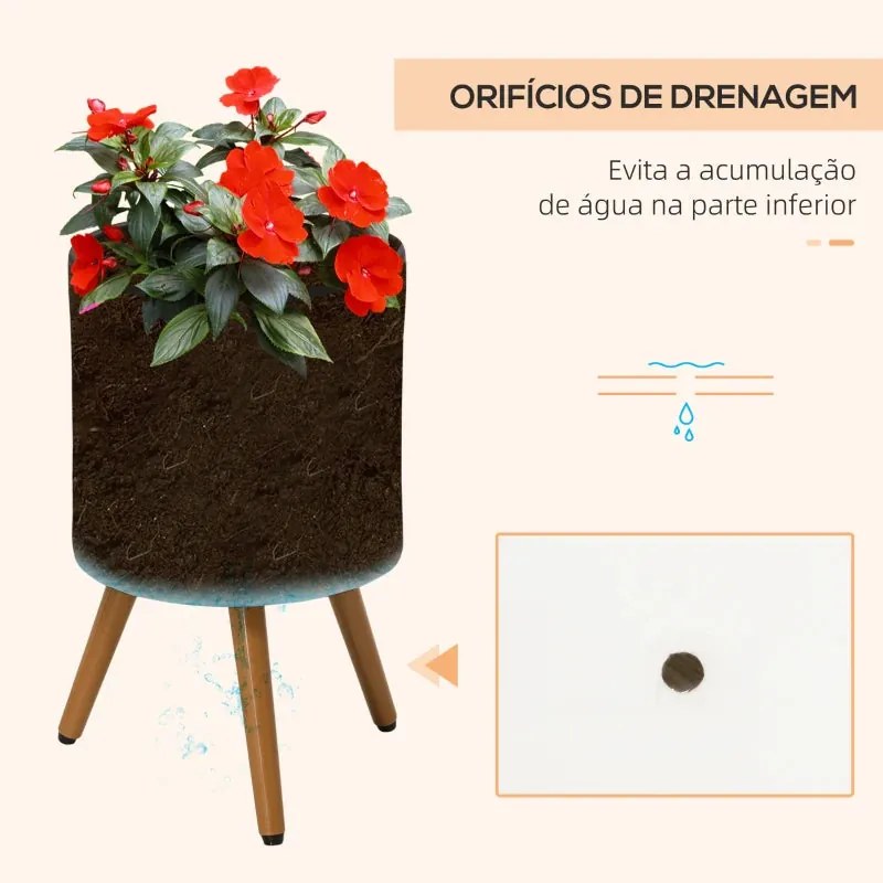 Conjunto de 2 Vasos com Pés Amovíveis
