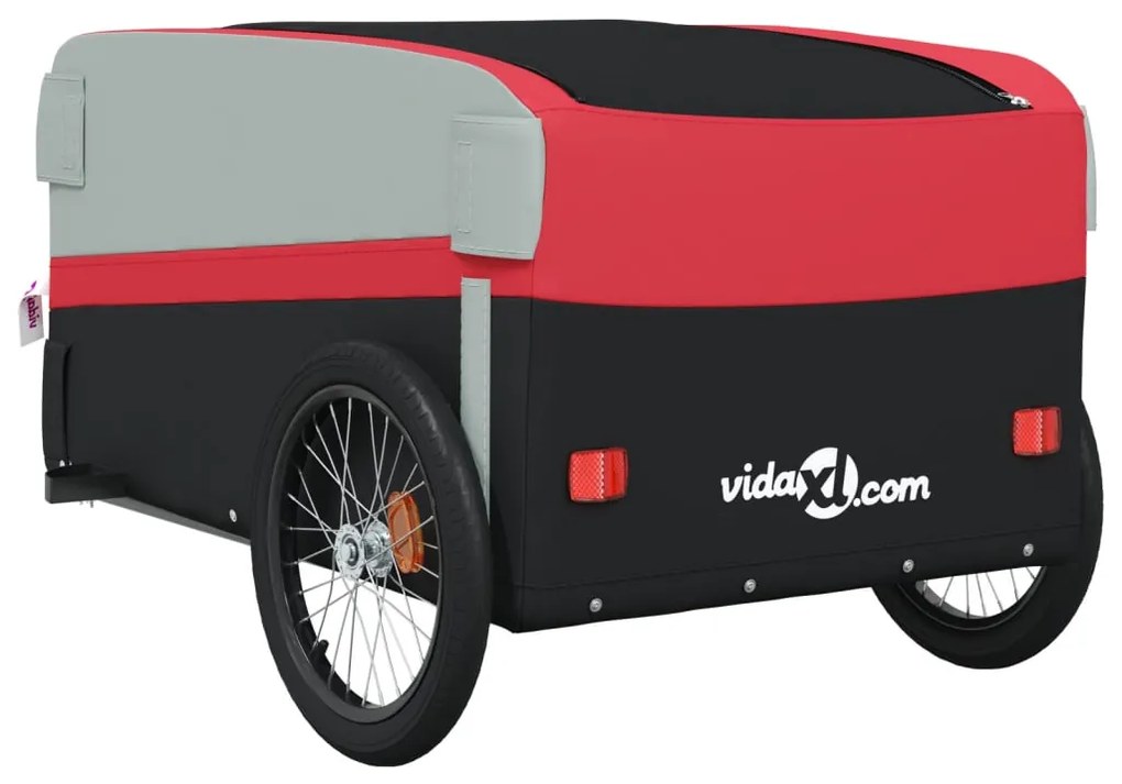 Reboque para bicicleta 45 kg ferro preto e vermelho