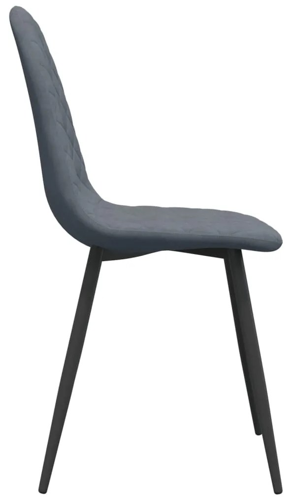 Cadeiras de jantar 2 pcs veludo cinzento-escuro