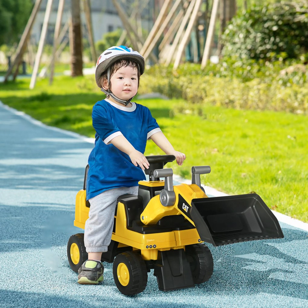 HOMCOM Escavadora com Licença Caterpillar Carro Andador Escavadora par