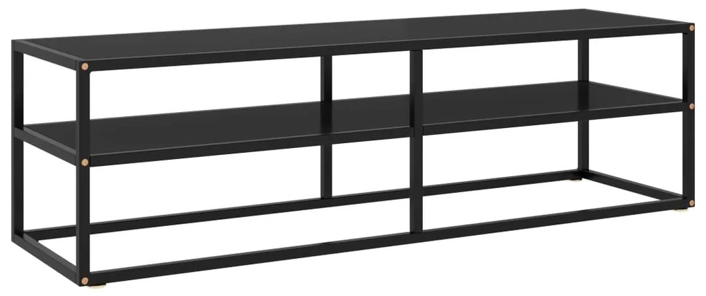 vidaXL Móvel de TV 140x40x40 cm vidro preto