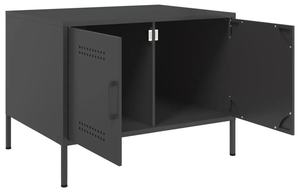 Mesa de centro 68x50x50,5 cm aço preto