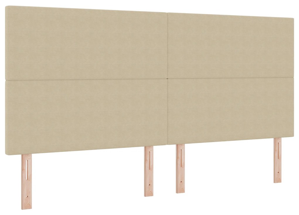 Cabeceira vidaXL Design Simples Verde Claro Cinza 200 cm Tecido de Cor