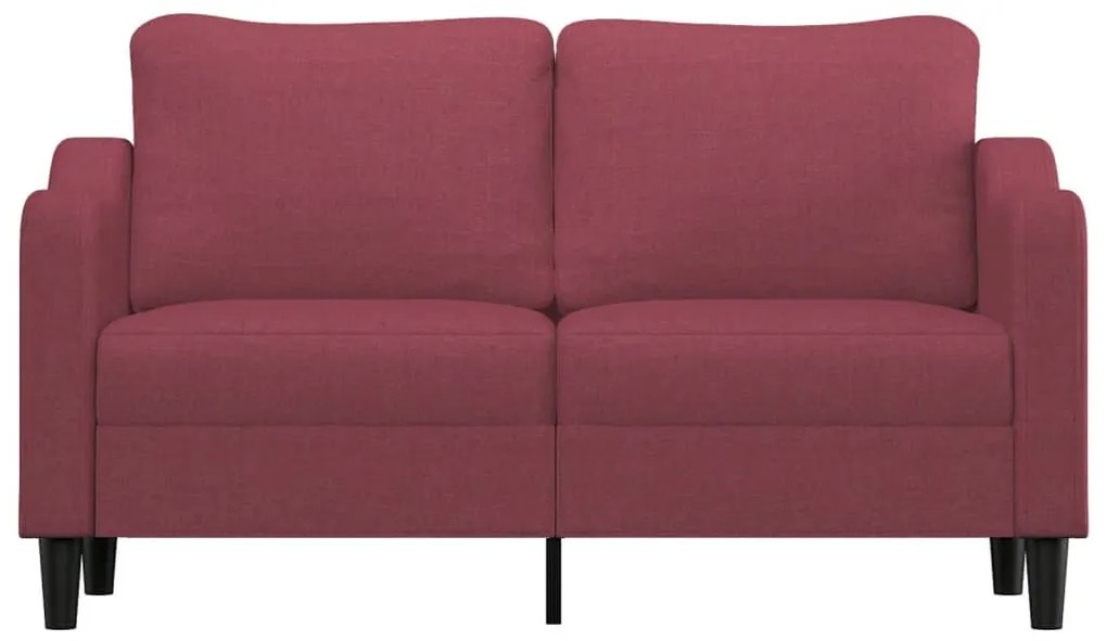Sofá de 2 lugares tecido 140 cm vermelho tinto