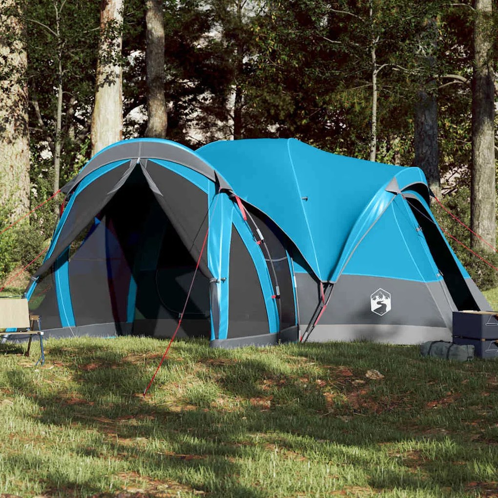 vidaXL Tenda familiar tipi para 8 pessoas impermeável azul