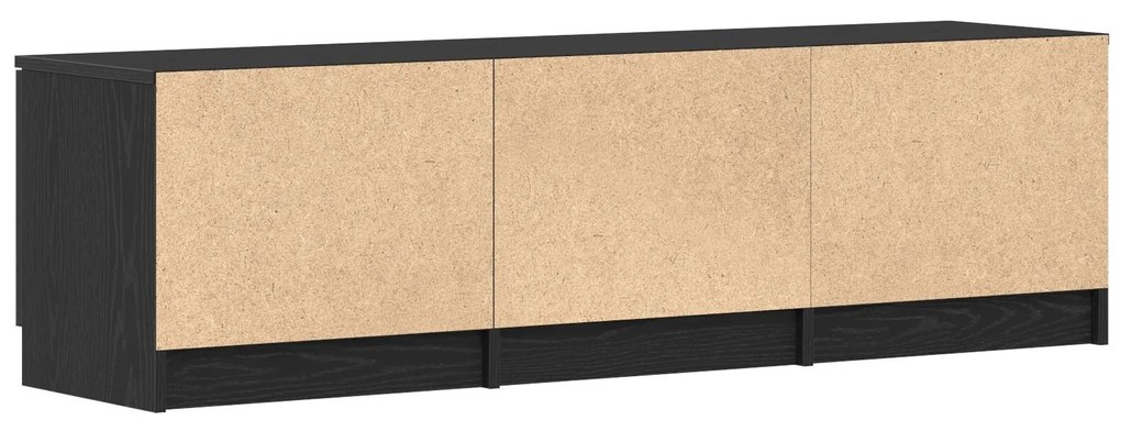 Armário de TV vidaXL - Carvalho Preto - 140x35x40 cm - Feito de Madeir