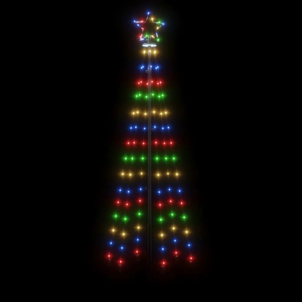 Árvore de Natal com espigão 108 luzes LED 180 cm colorido