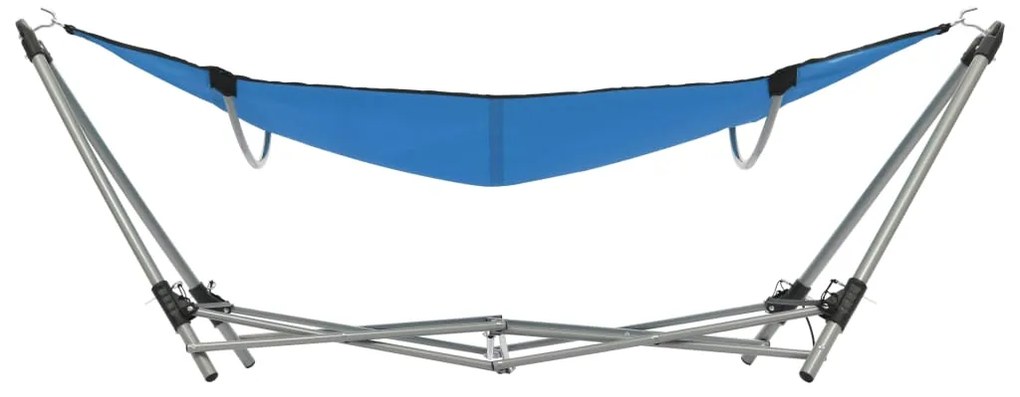 Rede com suporte dobrável azul