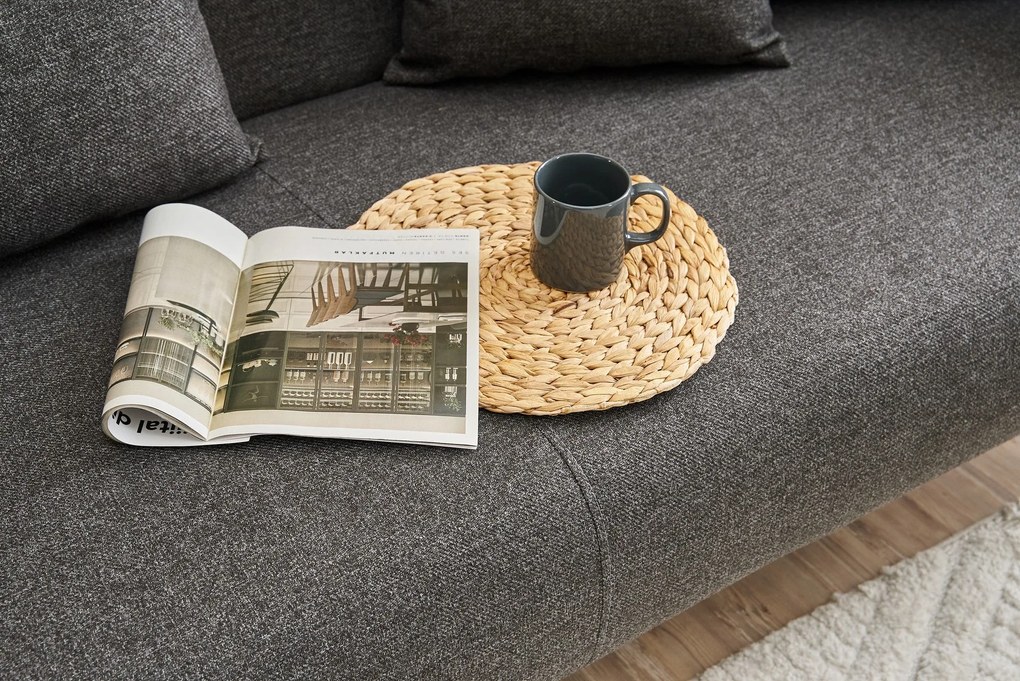 Sofá de 3 Lugares Revos – Antracite – 200 cm x 80 cm x 100 cm