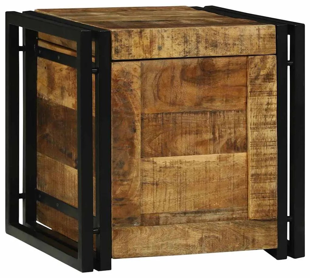 vidaXL Caixa de Armazenamento 40 x 40 x 40 cm Madeira de manga maciça