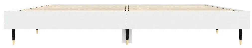 Estrutura de cama 140x190 cm derivados de madeira branco