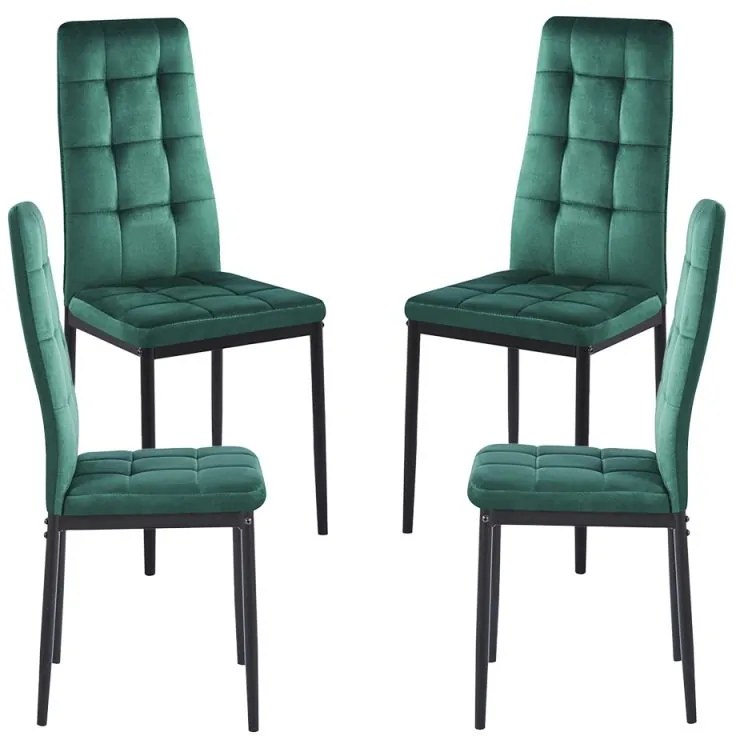 Pack 4 Cadeiras Lan Veludo - Verde