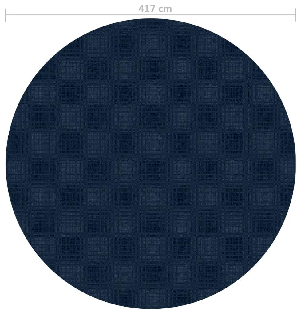 Película p/ piscina PE solar flutuante 417 cm preto e azul