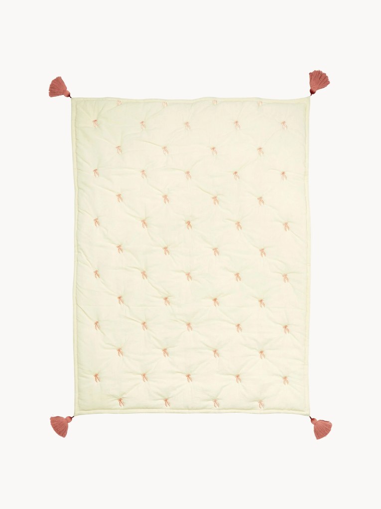 Manta acolchoada de algodão orgânico Bows