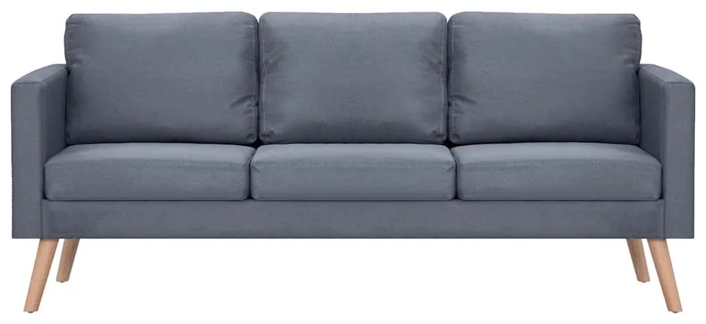 Conjunto de sofás de 2 lugares e 3 lugares tecido cinza escuro