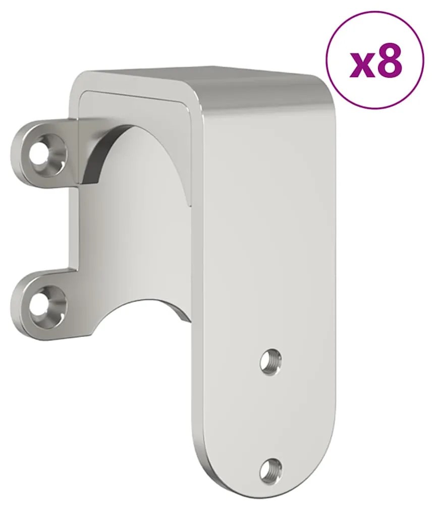 Kit ferragens p/ porta deslizante 366cm aço inoxidável prateado