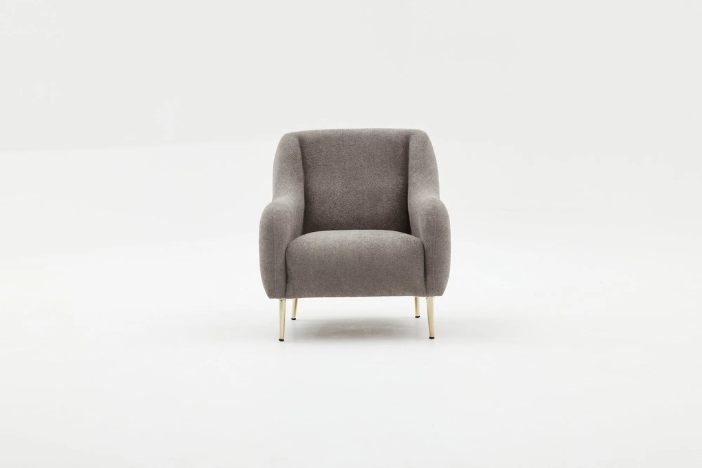 Sofá de 1 Lugar Simena – Cinzento – 77 cm x 77 cm x 70 cm