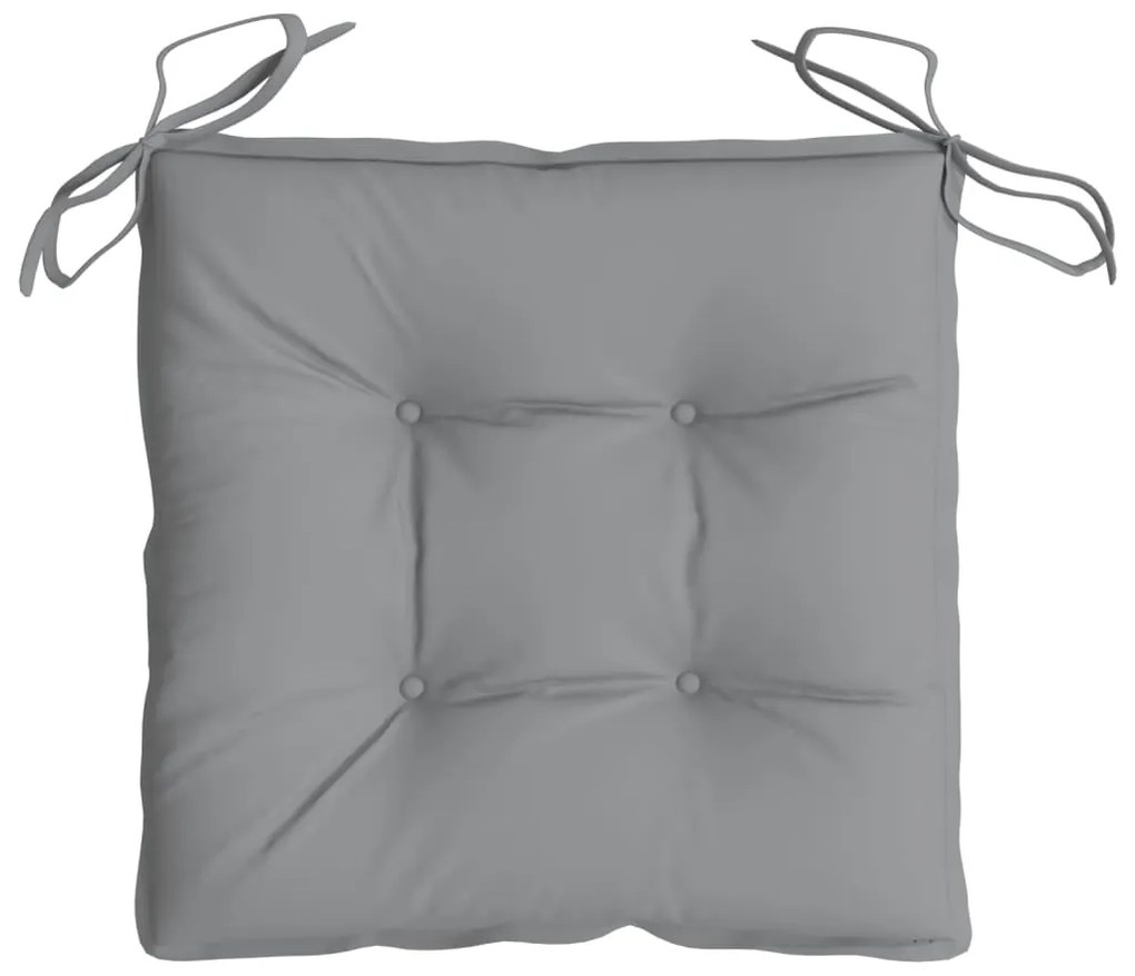 Almofadões de cadeira 2 pcs 50x50x7 cm tecido oxford cinzento