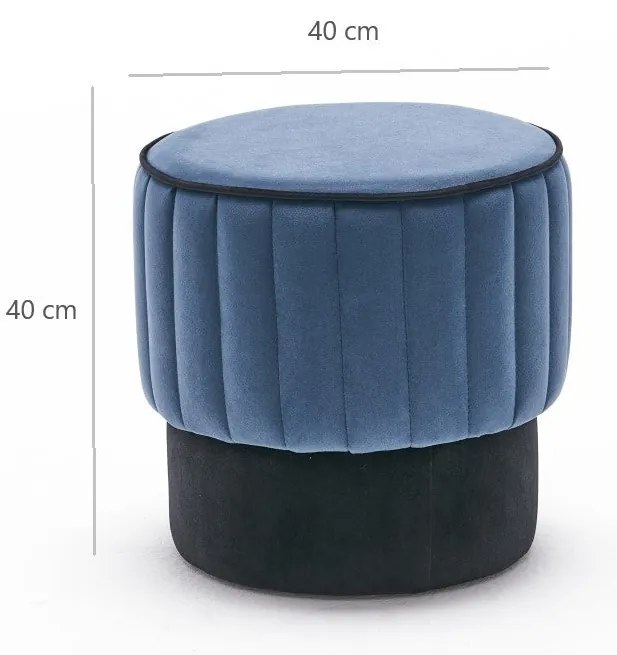 Pouffe Rose – Azul – 40x40x40 cm