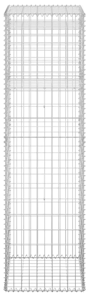 Postes/cestos gabião 2 pcs 50x50x180 cm ferro