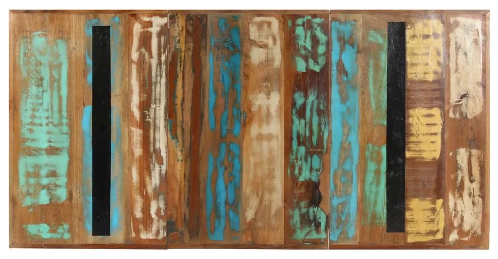 Mesa de jantar 160x80x76 cm madeira recuperada maciça