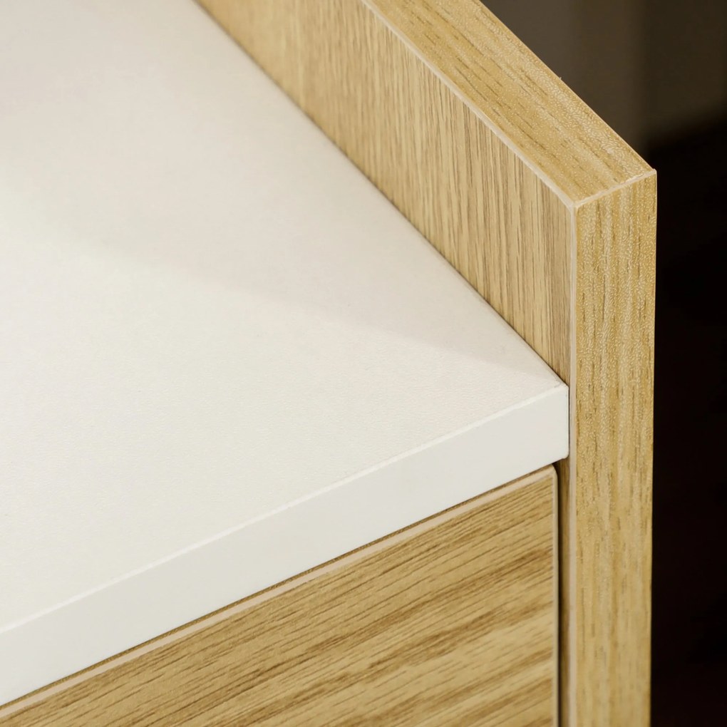 Mesa de Cabeceira "Nordik" – Com Entrada USB, Tomada Elétrica e Arruma