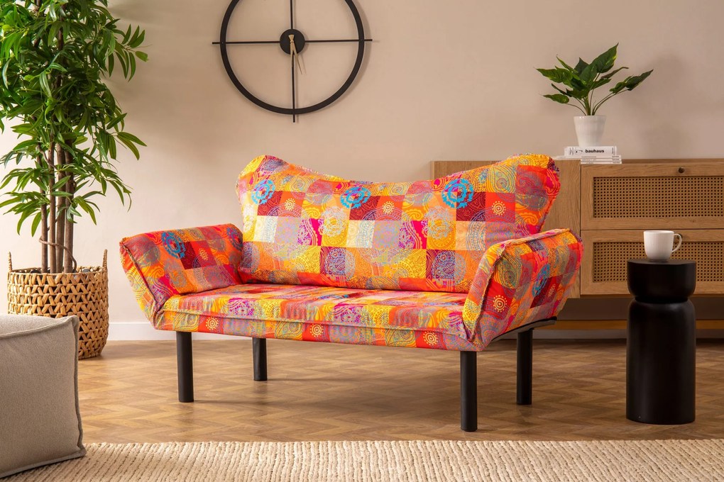 Sofá-Cama 2 Lugares Chatto – Multicolor – 150x75x70 cm