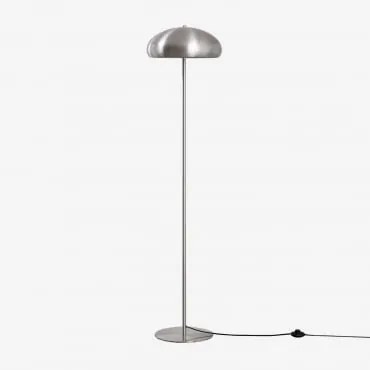 Luminária De Chão Metálica Hilma Cinza Cromado - Sklum