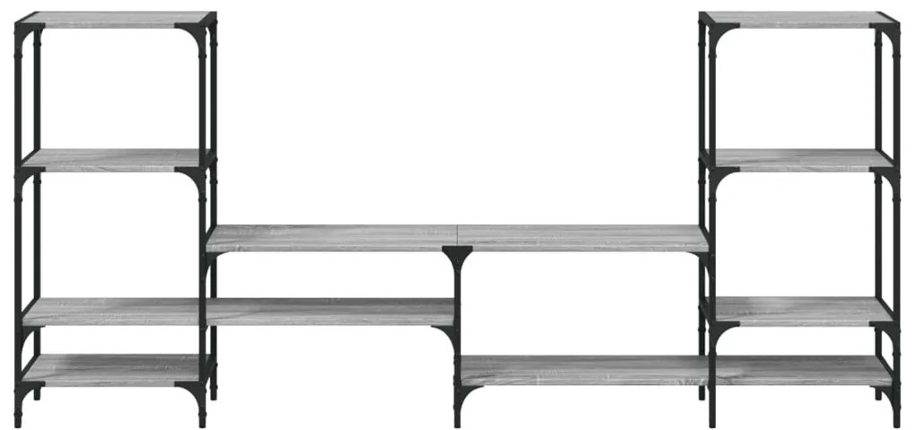 Armário TV 206,5x28,5x95cm derivados de madeira cinzento sonoma