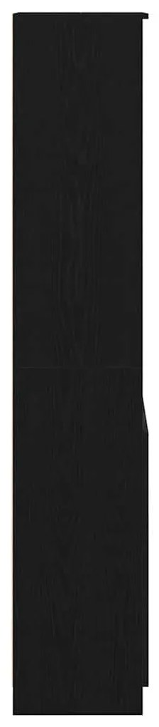 Aparador alto 50x35x180cm derivados de madeira carvalho preto