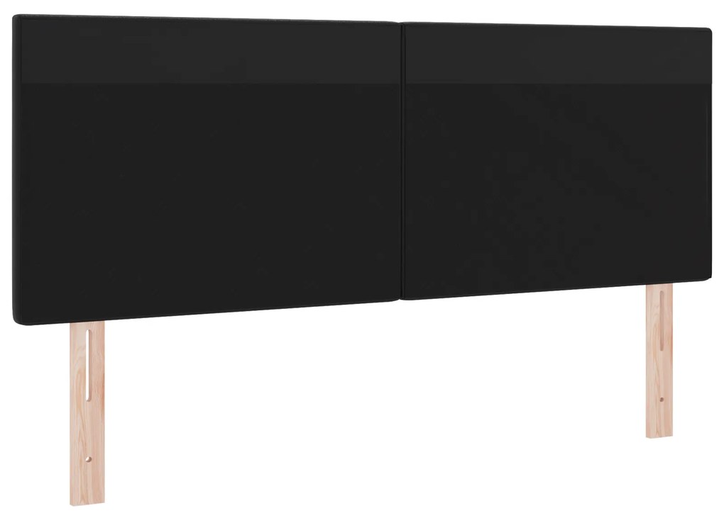 Cabeceira vidaXL Design Simples Preto 140 cm em Couro Sintético