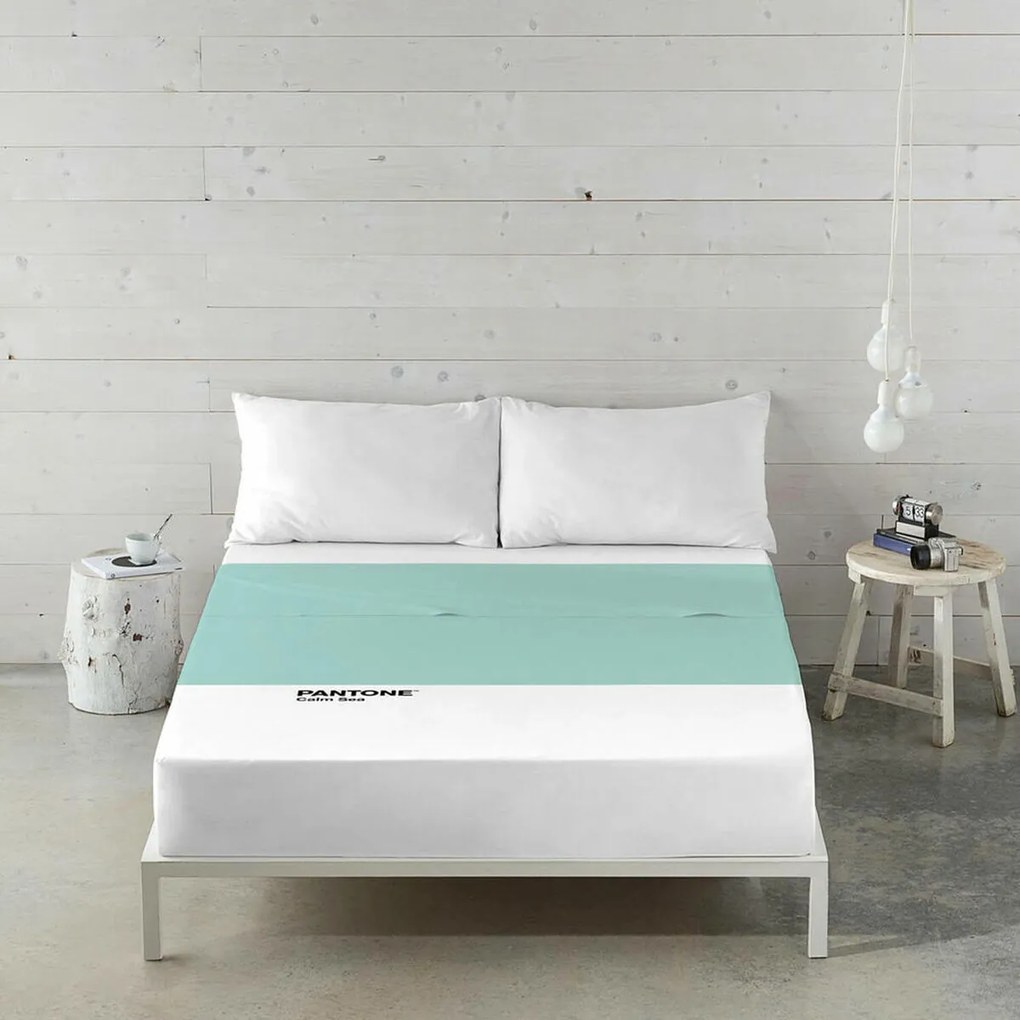 Lençol de cima Pantone Calm Sea 210 x 270 cm (Casal)