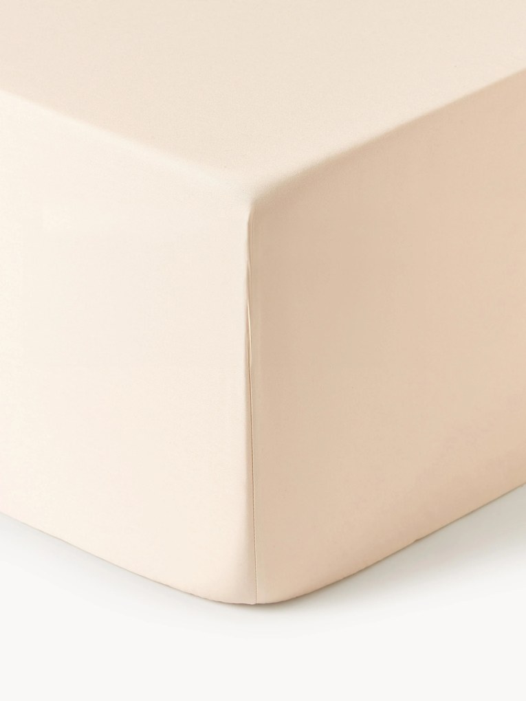 Lençol em cetim de algodão com elástico boxspring Premium