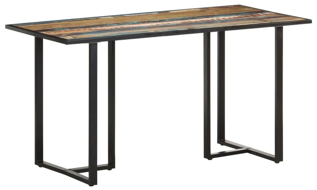 Mesa de jantar 140 cm madeira recuperada maciça