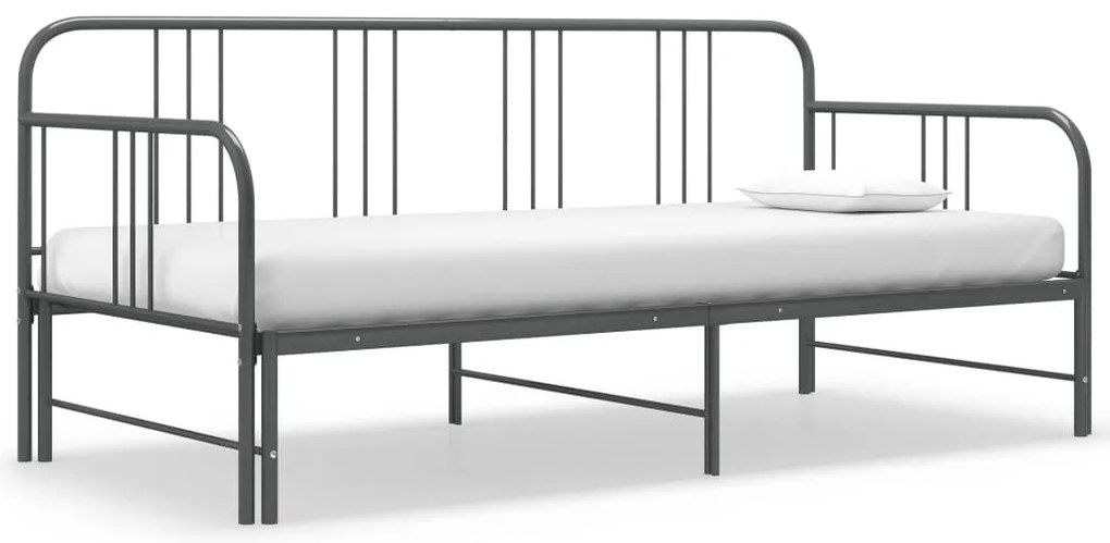Estrutura sofá-cama de puxar 90x200 cm metal cinzento