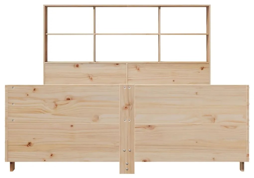 Cama sem colchão 140x190 cm madeira de pinho maciça