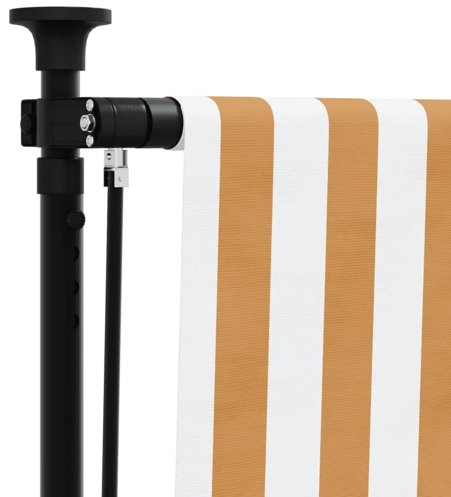 Estore de rolo exterior 100x270 cm tecido/aço laranja e branco